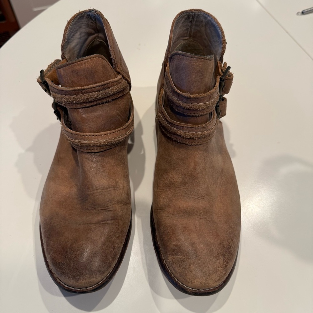 Free People Braeburn Brown Ankle Boots 7 eu 37